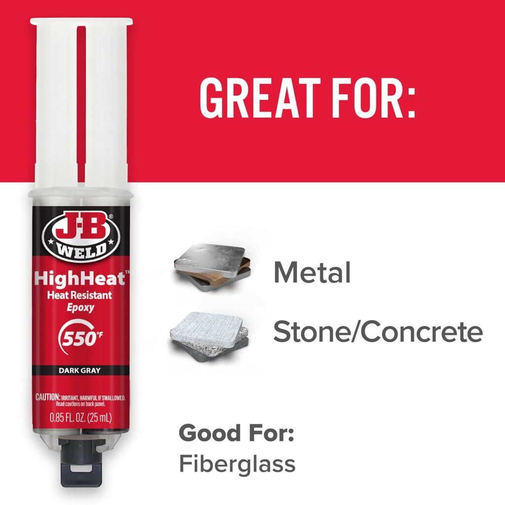 J-B Weld High Heat Epoxy Syringe, Dark Grey J-B Weld High Heat Epoxy Syringe, Dark Grey