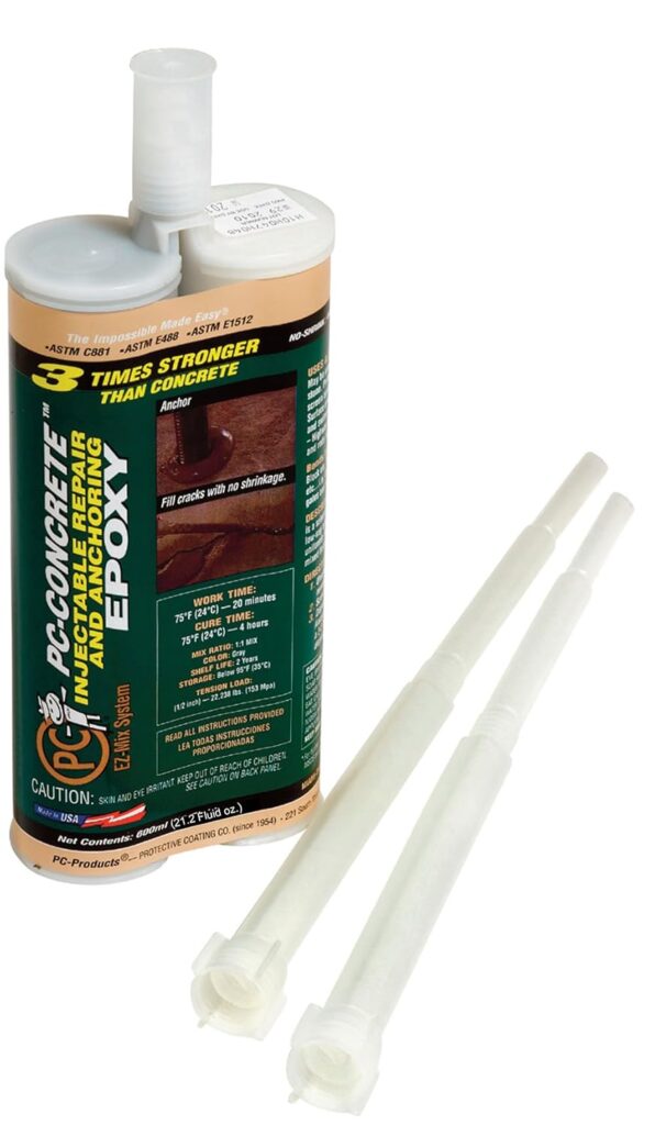 PC Products 72561 PC-Concrete Two-Part Epoxy Adhesive Paste for Anchoring and Crack Repair, 8.6 oz Cartridge, Gray PC Products 72561 PC-Concrete Two-Part Epoxy Adhesive Paste for Anchoring and Crack Repair, 8.6 oz Cartridge, Gray