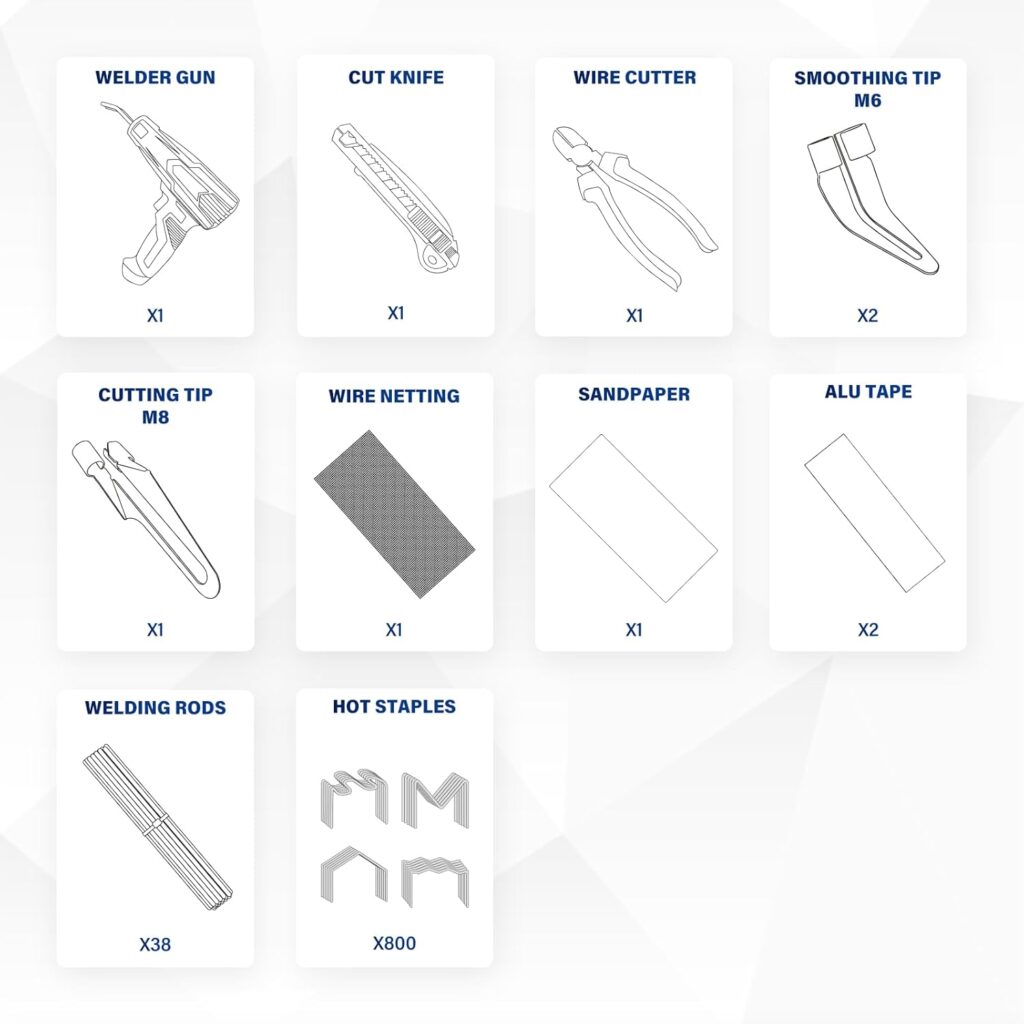 Allturn Plastic Welder, 2 in 1 Plastic Welding Kit, Hot Staples Weld Gun, Car Bumper Repair Kit for Most Plastics, Patent Number D970324(Black) Allturn Plastic Welder, 2 in 1 Plastic Welding Kit, Hot Staples Weld Gun, Car Bumper Repair Kit for Most Plastics, Patent Number D970324(Black)