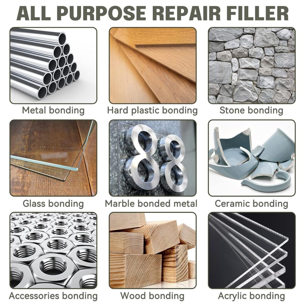 Epoxy Putty, 120g 2 Part Fast Repair Epoxy Glue, Metal, Plastic, Wood, Glass, Ceramic Crack Filler, Heat Resistant and Waterproof (Grey) Epoxy Putty, 120g 2 Part Fast Repair Epoxy Glue, Metal, Plastic, Wood, Glass, Ceramic Crack Filler, Heat Resistant and Waterproof (Grey)