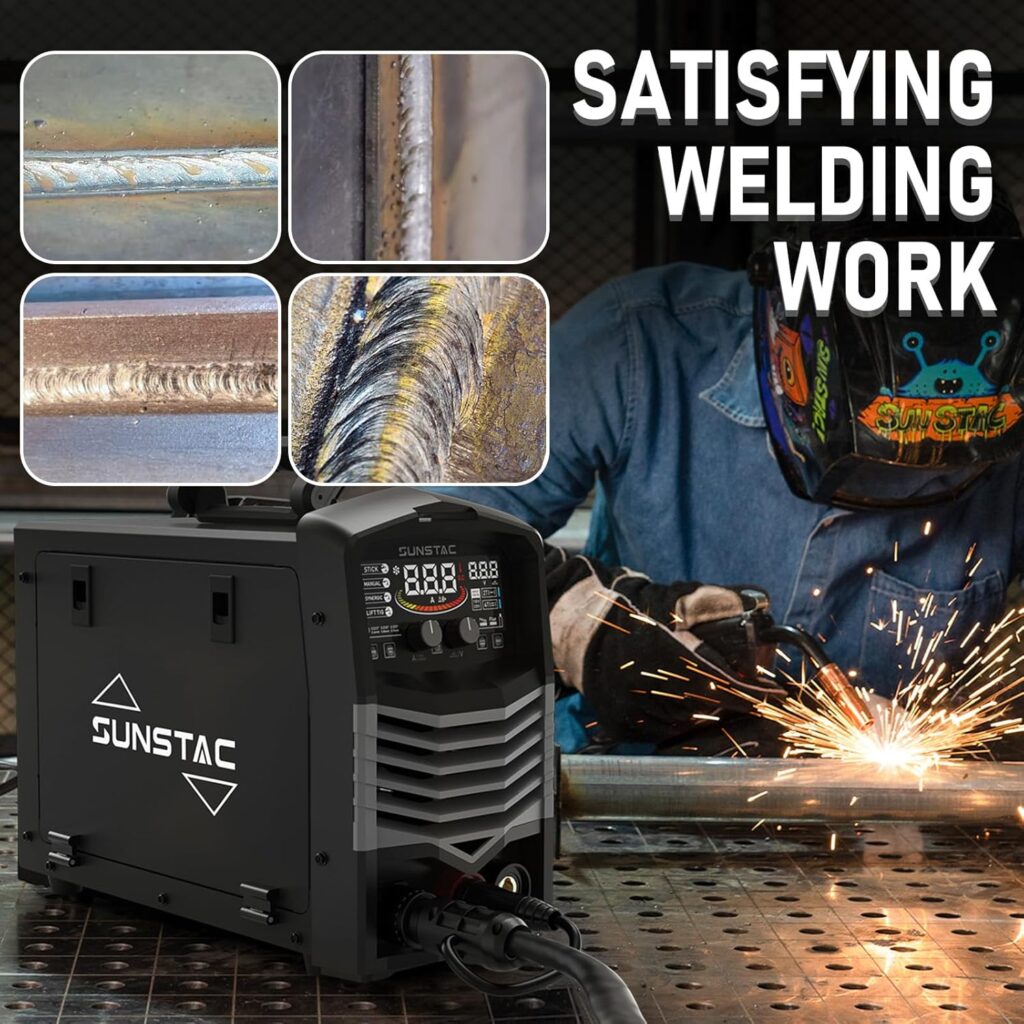 MIG Welder, 180A 110V/220V Gas MIG/Gasless MIG/Lift TIG/Stick 4 in 1 MIG Welding Machine, MIG with IGBT Inverter Synergic Control, Digital Screen Display and Over Loading Protection MIG Welder, 180A 110V/220V Gas MIG/Gasless MIG/Lift TIG/Stick 4 in 1 MIG Welding Machine, MIG with IGBT Inverter Synergic Control, Digital Screen Display and Over Loading Protection