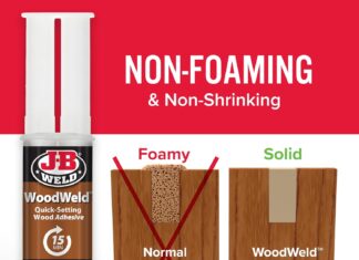 J-B Weld 50151 WoodWeld Epoxy Syringe – Light Tan -.85 fl. oz.