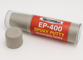 RectorSeal Ep-400 Epoxy 97600 Epoxy Putty with Display, Easy Application, Plumbing, 4 oz.