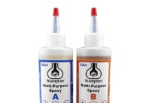 Brampton Multi-Purpose Epoxy, Quick 30-Minute Set, Waterproof 2-Part Epoxy Glue Kit for Tile, Metal, Ceramic, Glass, Wood, Stone, Strong Bonding, Sandable, Paintable Resin, Easy 1:1 Mix, 4 oz