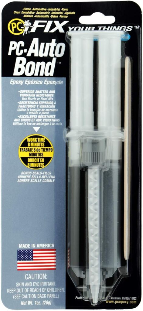 PC Products PC-AutoBond Epoxy Adhesive Paste, 1oz Double Syringe, Metallic Gray 81112 PC Products PC-AutoBond Epoxy Adhesive Paste, 1oz Double Syringe, Metallic Gray 81112