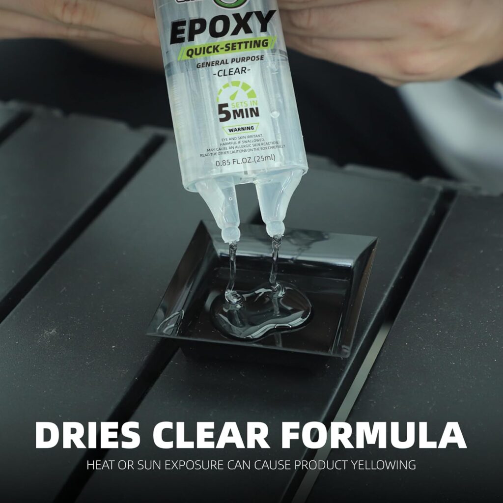2 Part Epoxy Glue - Dries Clear, Minute Epoxy with Mixing Kits, PSI High Strength Adhesive for Metal, Plastic - 0.85 Ounce Syringe (Pack of 1) 2 Part Epoxy Glue - Dries Clear, Minute Epoxy with Mixing Kits, PSI High Strength Adhesive for Metal, Plastic - 0.85 Ounce Syringe (Pack of 1)