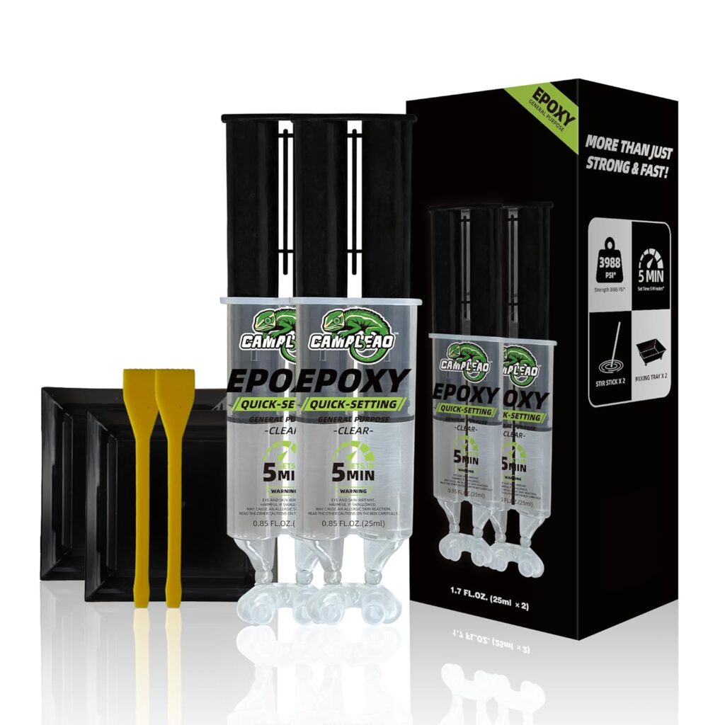 2 Part Epoxy Glue - Dries Clear, Minute Epoxy with Mixing Kits, PSI High Strength Adhesive for Metal, Plastic - 0.85 Ounce Syringe (Pack of 1) 2 Part Epoxy Glue - Dries Clear, Minute Epoxy with Mixing Kits, PSI High Strength Adhesive for Metal, Plastic - 0.85 Ounce Syringe (Pack of 1)