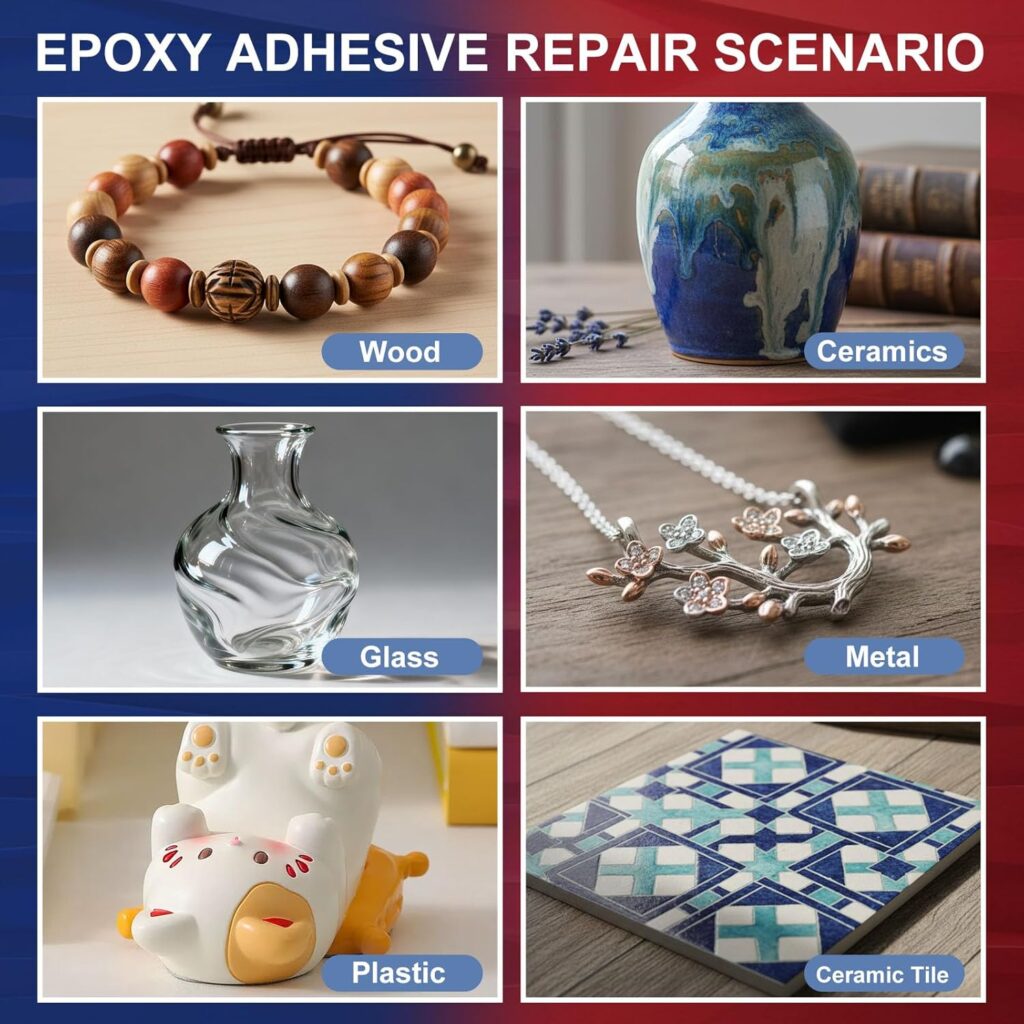 5 Minute Epoxy Glue 8.45fl oz, Tough Durable Clear Epoxi Adhesives Fast Repair, Part Epoxy Glue Quick Cure Clear for Metal, Wood, Plastic, Glass, Cerami 5 Minute Epoxy Glue 8.45fl oz, Tough Durable Clear Epoxi Adhesives Fast Repair, Part Epoxy Glue Quick Cure Clear for Metal, Wood, Plastic, Glass, Cerami