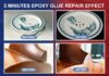 5 Minute Epoxy Glue 8.45fl oz, Tough Durable Clear Epoxi Adhesives Fast Repair, 2 Part Epoxy Glue Quick Cure Clear for Metal, Wood, Plastic, Glass, Cerami