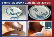 5 Minute Epoxy Glue 8.45fl oz, Tough Durable Clear Epoxi Adhesives Fast Repair, 2 Part Epoxy Glue Quick Cure Clear for Metal, Wood, Plastic, Glass, Cerami