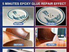 5 Minute Epoxy Glue 8.45fl oz, Tough Durable Clear Epoxi Adhesives Fast Repair, 2 Part Epoxy Glue Quick Cure Clear for Metal, Wood, Plastic, Glass, Cerami