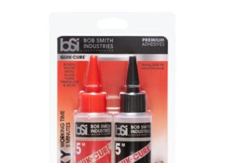 Bob Smith Industries BSI-201 Quik-Cure™ Epoxy – 4.5 oz. Combined, Clear – 5-Minute Fast-Setting Adhesive for Wood, Metal, Glass, Crafts & Repairs