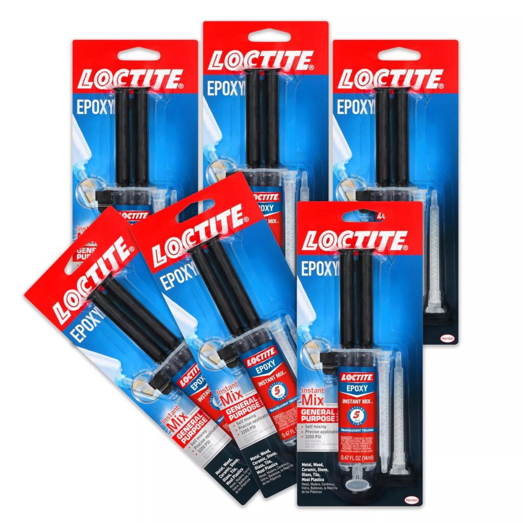 Loctite Epoxy Instant Mix, Translucent Yellow, 0.47 fl. oz. Syringe, Pack - Minute Set, Strong Bonding Part Epoxy Loctite Epoxy Instant Mix, Translucent Yellow, 0.47 fl. oz. Syringe, Pack - Minute Set, Strong Bonding Part Epoxy