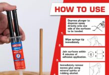 Loctite Epoxy Instant Mix, Translucent Yellow, 0.47 fl. oz. Syringe, 6 Pack – 5 Minute Set, Strong Bonding 2 Part Epoxy