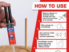 Loctite Epoxy Instant Mix, Translucent Yellow, 0.47 fl. oz. Syringe, 6 Pack – 5 Minute Set, Strong Bonding 2 Part Epoxy