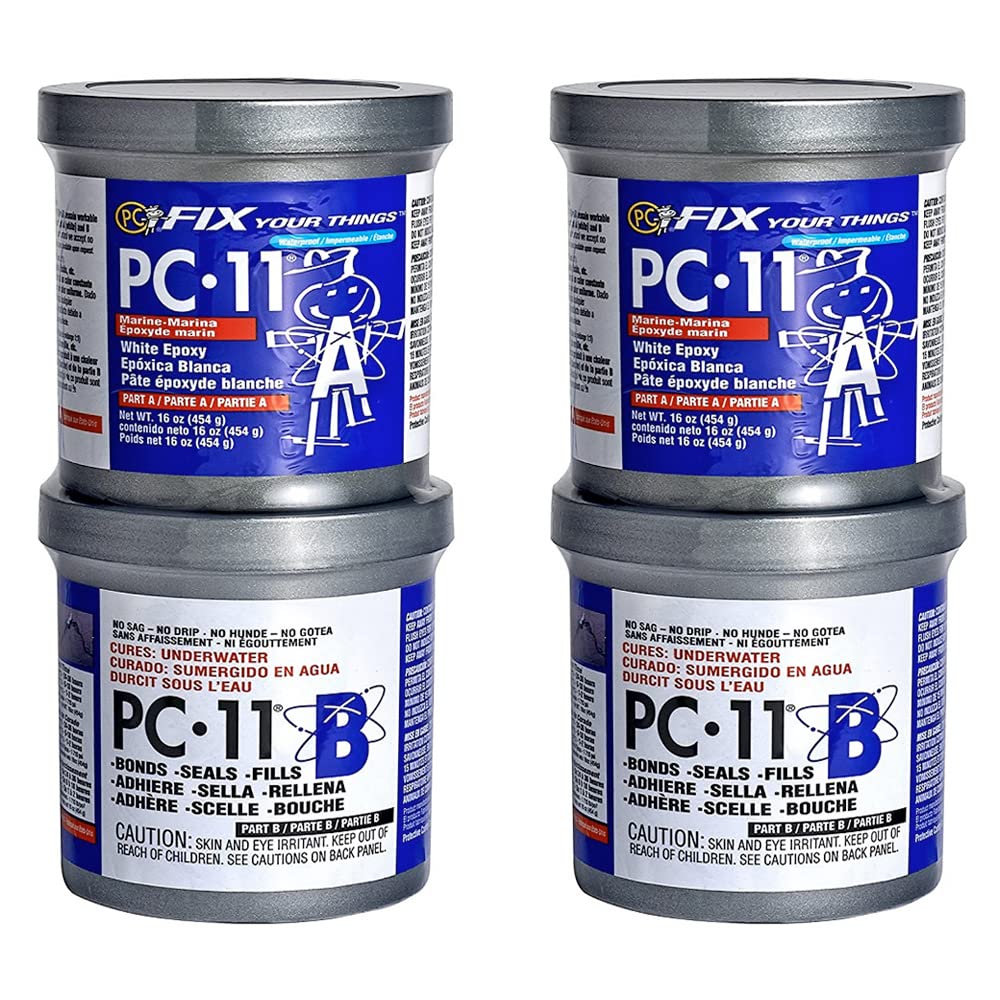 PC-Products PC-11 Epoxy Adhesive Paste, Two-Part Marine Grade,/2lb in Two Cans, Off White 80115 PC-Products PC-11 Epoxy Adhesive Paste, Two-Part Marine Grade,/2lb in Two Cans, Off White 80115
