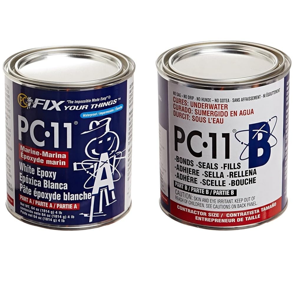 PC-Products PC-11 Epoxy Adhesive Paste, Two-Part Marine Grade,/2lb in Two Cans, Off White 80115 PC-Products PC-11 Epoxy Adhesive Paste, Two-Part Marine Grade,/2lb in Two Cans, Off White 80115