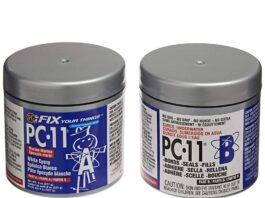 PC-Products PC-11 Epoxy Adhesive Paste, Two-Part Marine Grade, 1/2lb in Two Cans, Off White 80115