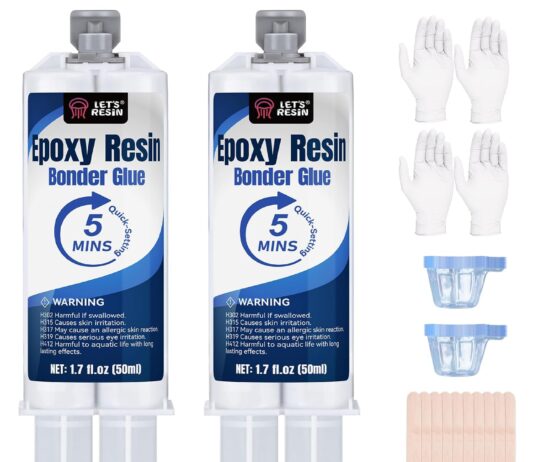 LET’S RESIN 5 Minute Epoxy Glue 3.4 oz, High Strength Adhesive 2-Part Epoxy review LET'S RESIN Minute Epoxy Glue 3.4 oz, High Strength Adhesive 2-Part Epoxy